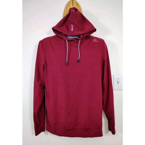 Rhoback Other - Rhoback Hesi Performance Hoodie Mens Small Red Pullover Top Stretch Long Sleeve